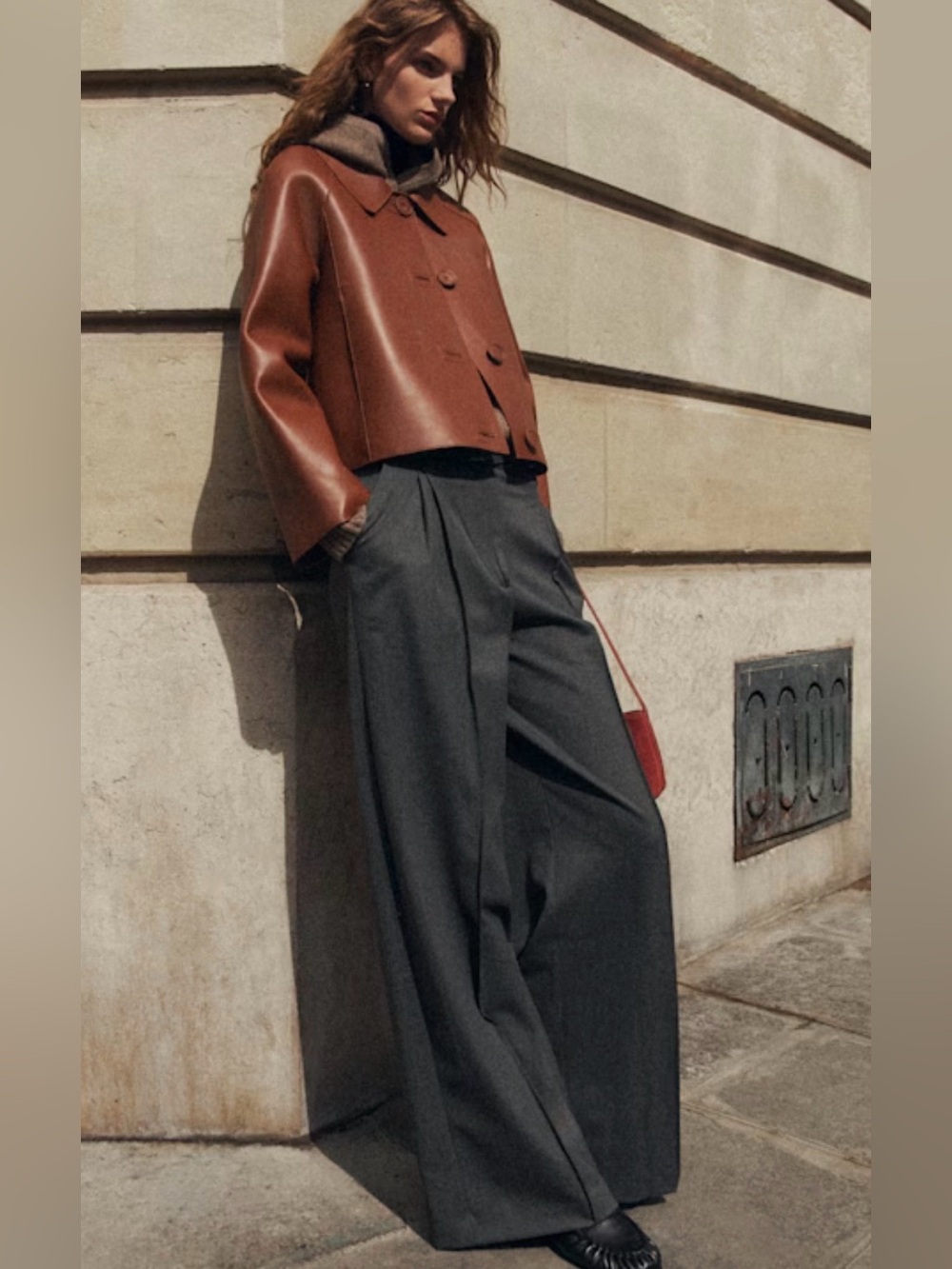 Sézane Aldo Trousers in Mottled Gray